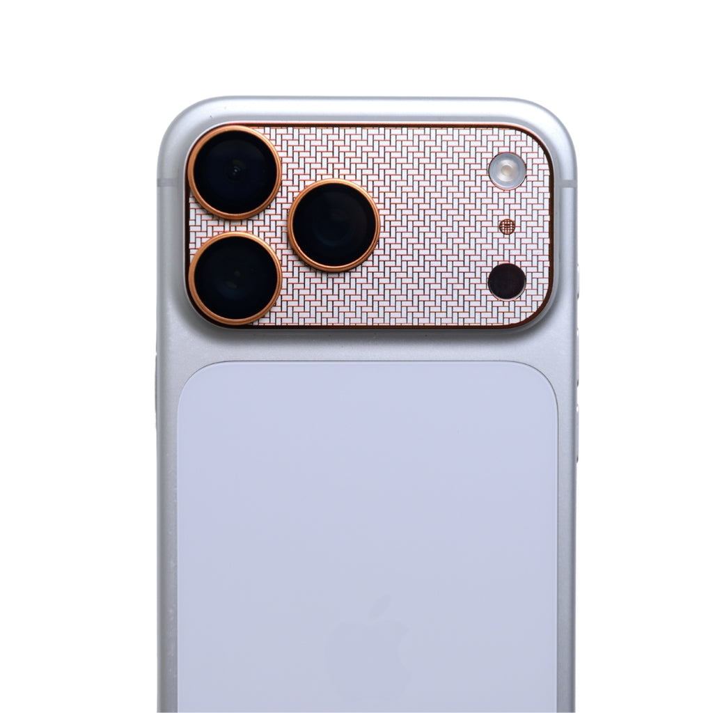 Protector 2 en 1 para Cámara iPhone 17 Pro Max Naranja