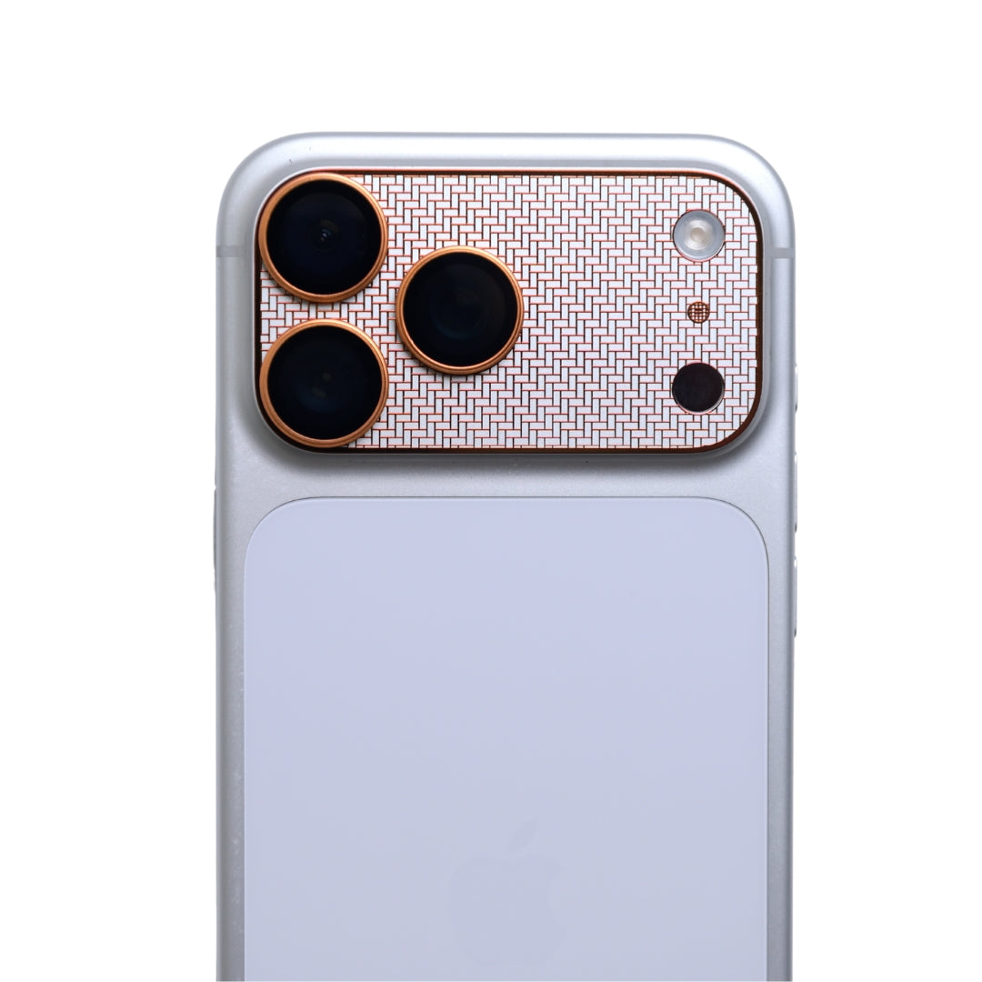 Protector 2 en 1 para Cámara iPhone 17 Pro Max Naranja