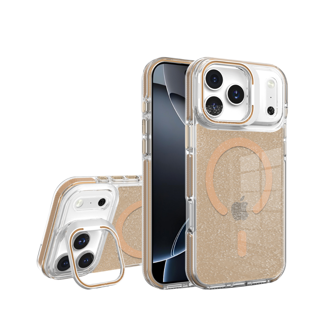 Case Clear Window Glitter Cafe